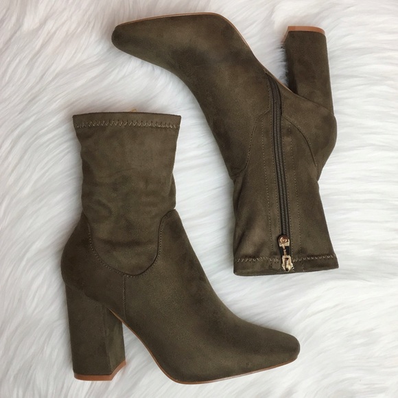 Faux Suede High Ankle Boots - Picture 3 of 5