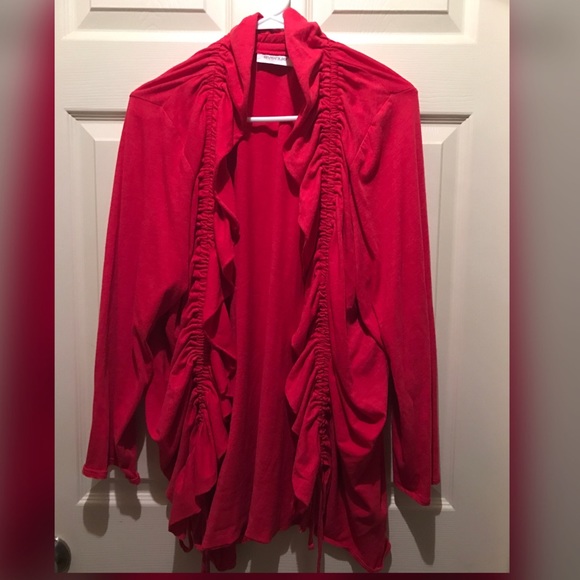 Avenue ruffle cardigan