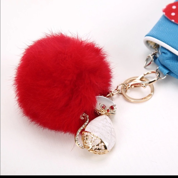Pompom key chain bag charm - Picture 2 of 2
