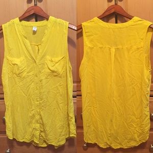 Yellow Old Navy Sleeveless Blouse