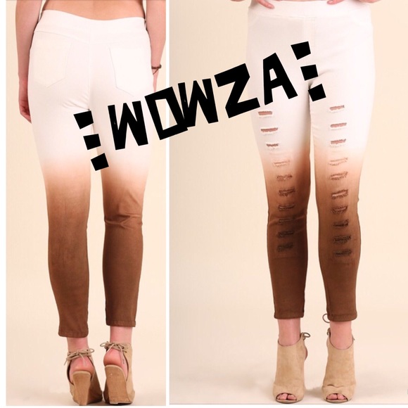 DISTRESSED OMBRÉ JEGGINGS! - Picture 2 of 4