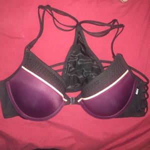 NWOT Pink by Victoria's Secret Burgundy Bra 36B