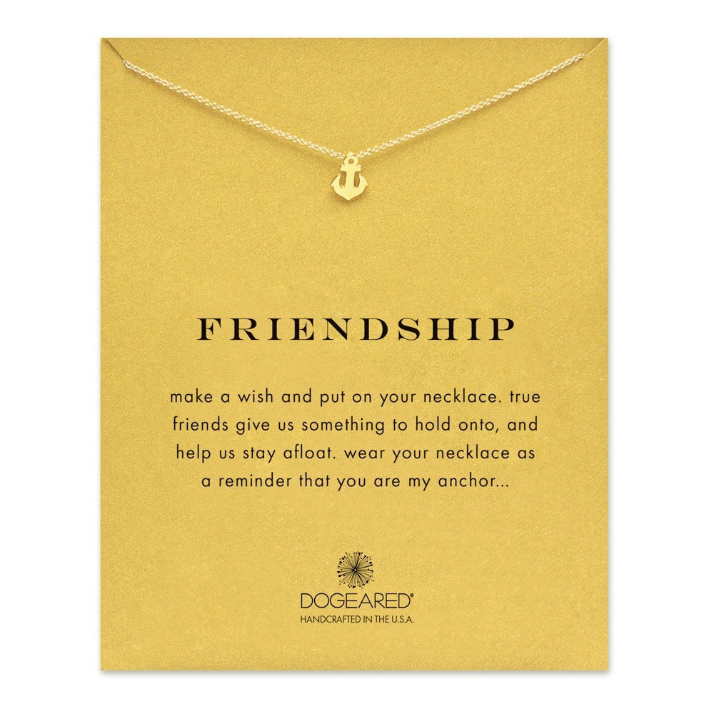 Dogeared Friendship Anchor Necklace