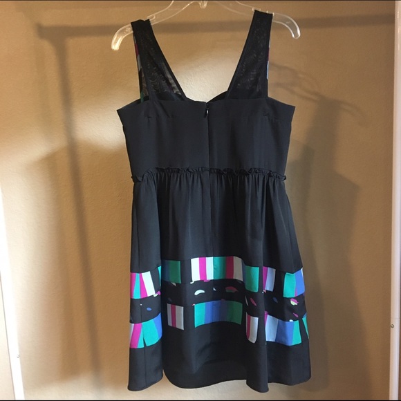 Bcbgeneration Black Multi Colored Mini Dress - image 2