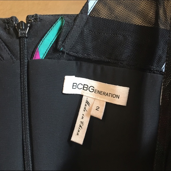 Bcbgeneration Black Multi Colored Mini Dress - image 3