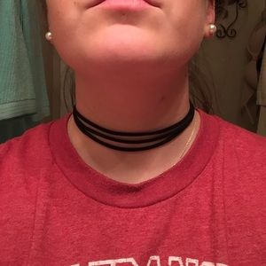 Black choker necklace