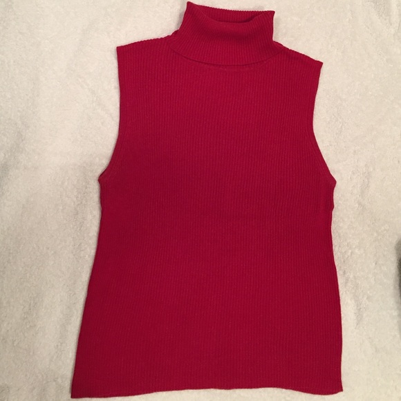 Joseph A silk sleeveless turtleneck sweater