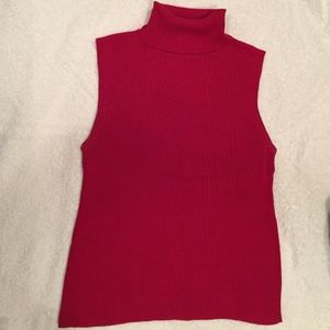 Joseph A silk sleeveless turtleneck sweater