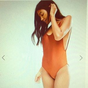 Missguided High Leg Drop Arm Hole Swimsuit
