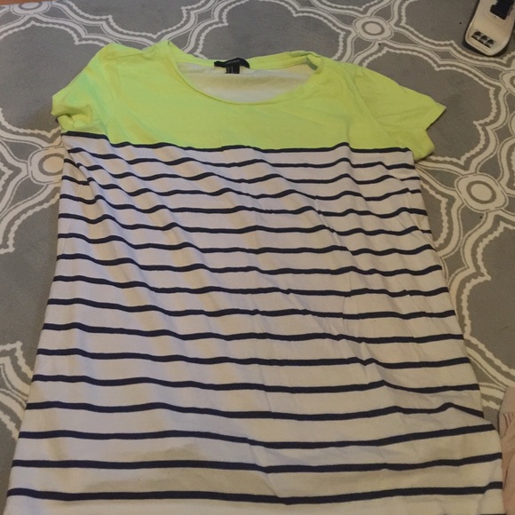 A shirt that is blue and white and green
