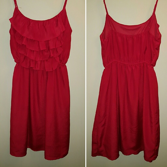Forever 21 red dress with ruffles, sz S