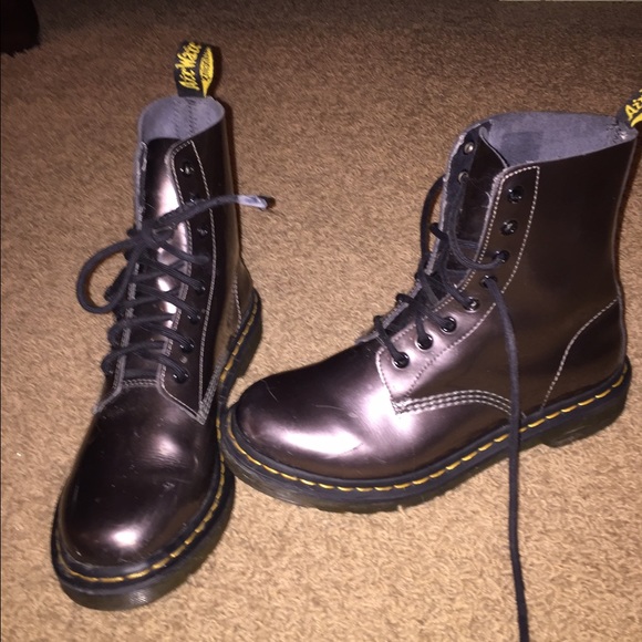 Dark silver Dr. Martens
