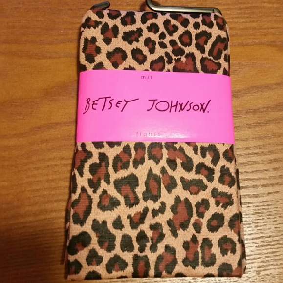 Betsey Johnson Accessories - BETSEY JOHNSON Leopard Tights