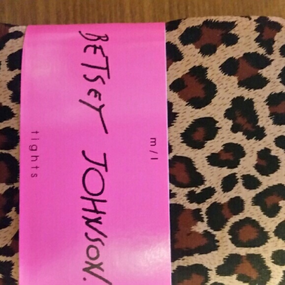 BETSEY JOHNSON Leopard Tights - Picture 2 of 2