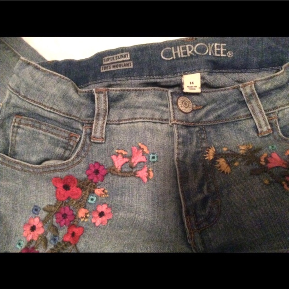 Girls embroidered jeans
