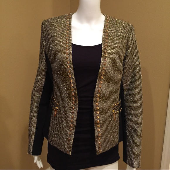 MICHAEL KORS METALLIC STUD BLAZER NWT SIZE 8