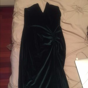 Midi velvet crush dress