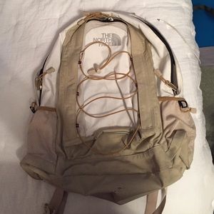 north face backpack tan
