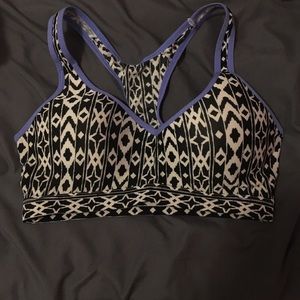 Black and white sports bra