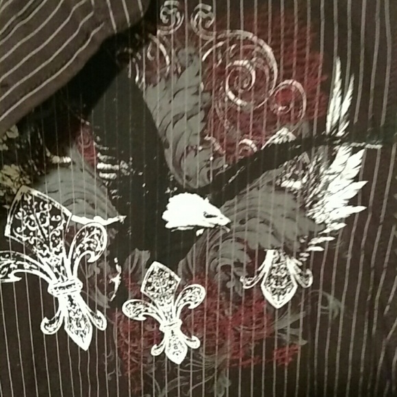 VERY Sharp SIZE Medium Mens Casual Shirt W Eagle - Picture 2 of 3