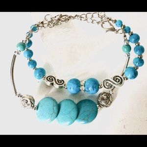 Boho Turquoise Stacking Bracelets