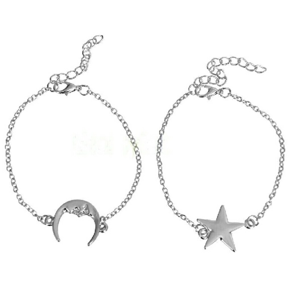 Moon and Star Bracelet set