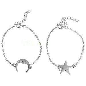 Moon and Star Bracelet set