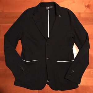 ARMANI EXCHANGE textured sweater blazer.