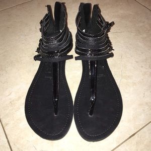 Black gladiator sandal size 8.5