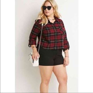 Flannel crop top