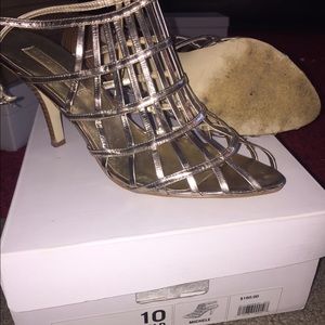 Leather Caged Heels