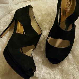 Michael kors suede heels