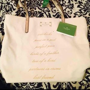 BNWT Kate spade wedding sidekick bridesmaid tote
