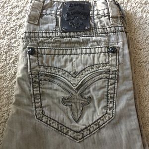 Men's rock revival copper/gray twills