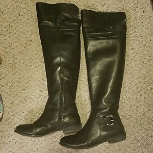 Guess over the knee leather boots