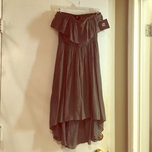 Olive green hi-low dress