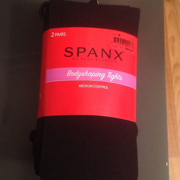 2 Pairs of Spanx Shaping Tights Solid & Pattern