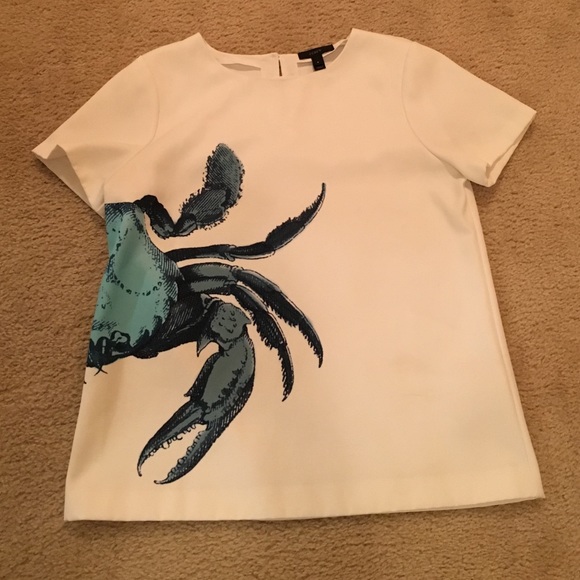 J. Crew blue crab box top size 4