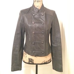 Genuine leather grey jacket