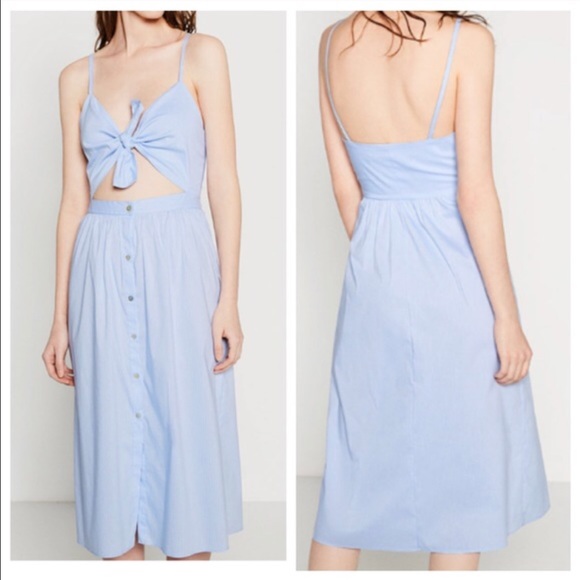 Zara tie front dress clearance