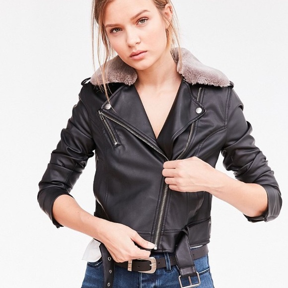 Urban Outfitters Jackets & Blazers - Urban outfitters Vegan moto faux fur jacket S