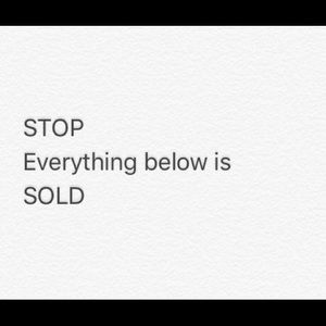 Stop everything below is sold