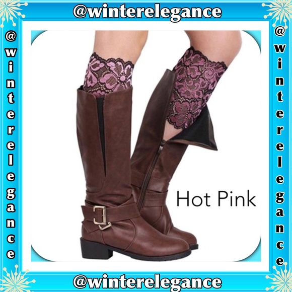 Stretchy Lace Flowers Boot Cuffs Soft Laced Boot - Picture 2 of 3