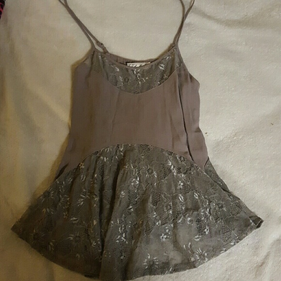 lace and stretch tank blouse