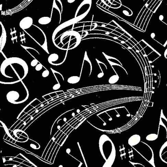 Buttery Soft Music Notes Leggings Treble Clef OS - Picture 2 of 3