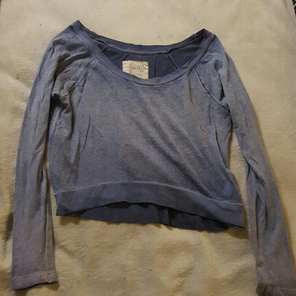 free people vintage was cropped thin sweater