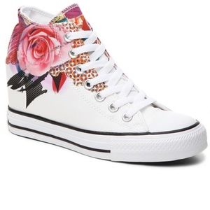 Chuck Taylor All Star Flower HighTop Wedge Sneaker