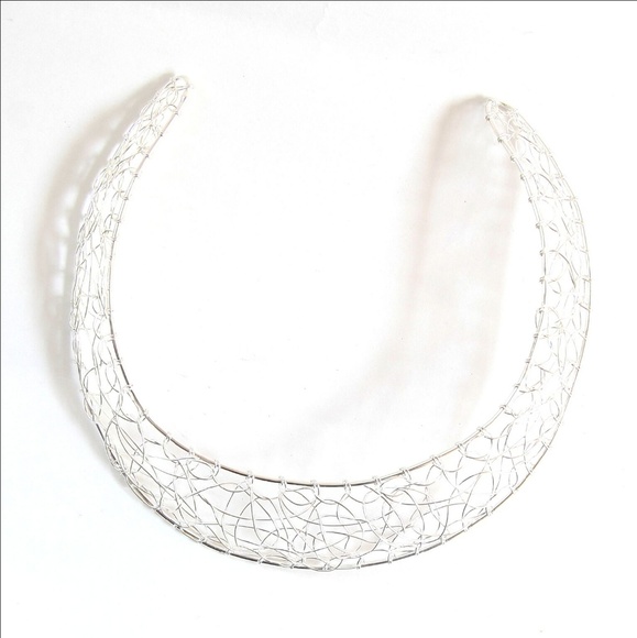 Silver Weaved Wire Choker