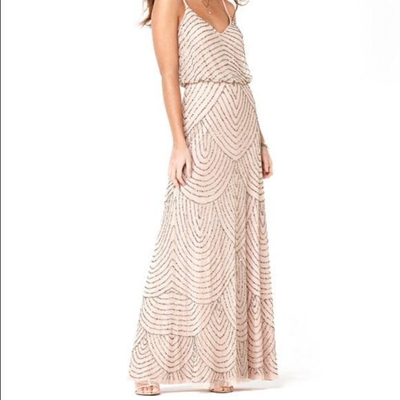 Addrianna Pappel champagne beaded