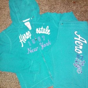 2 piece Turquoise Aeropostale jogging suit